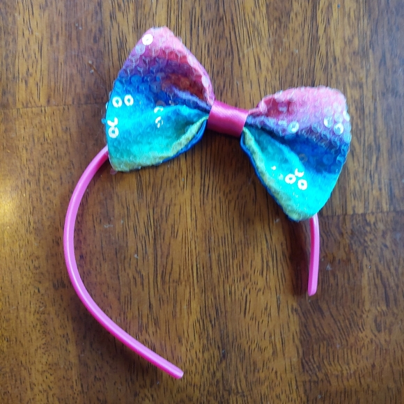 Build-A-Bear Sequined Tank Halter Top Rainbow Headband Bow BAB BABW - Picture 2 of 6